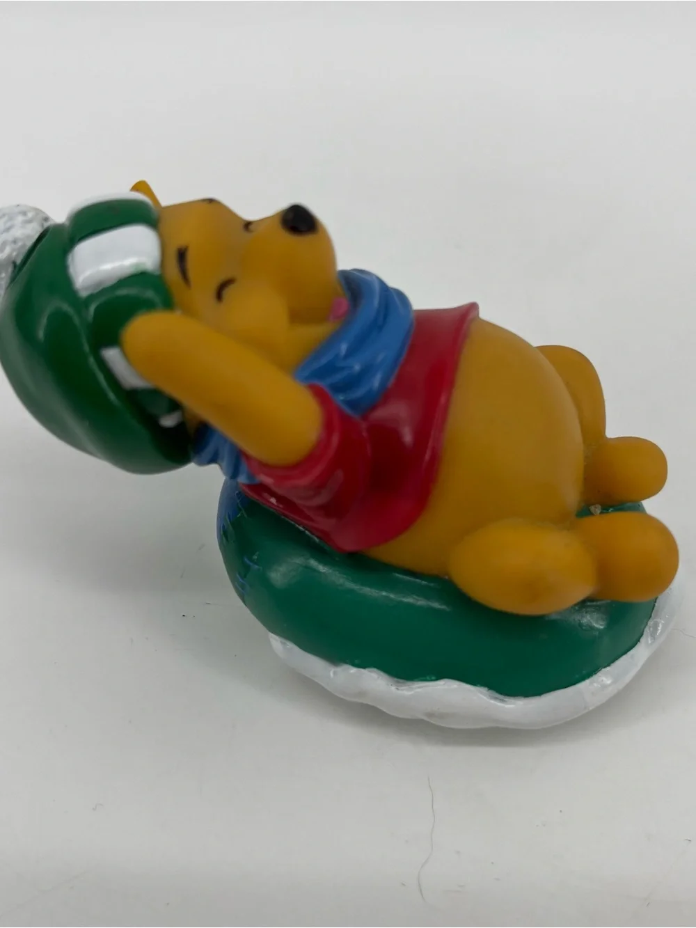 Vintage~Disney's Winnie The Pooh Baby Vinyl Christmas Toy‎ Collectible